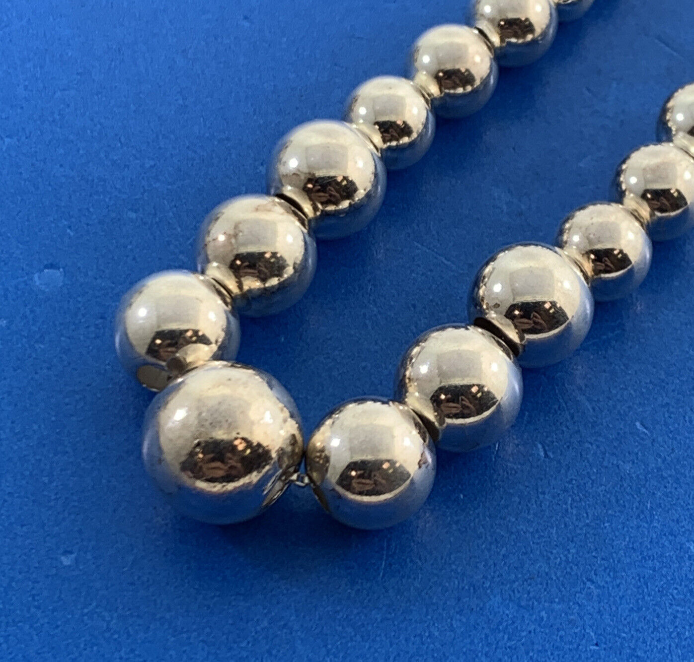 Designer FAS 925 Sterling Silver Taper Bead Adjustable Lariat Style Necklace