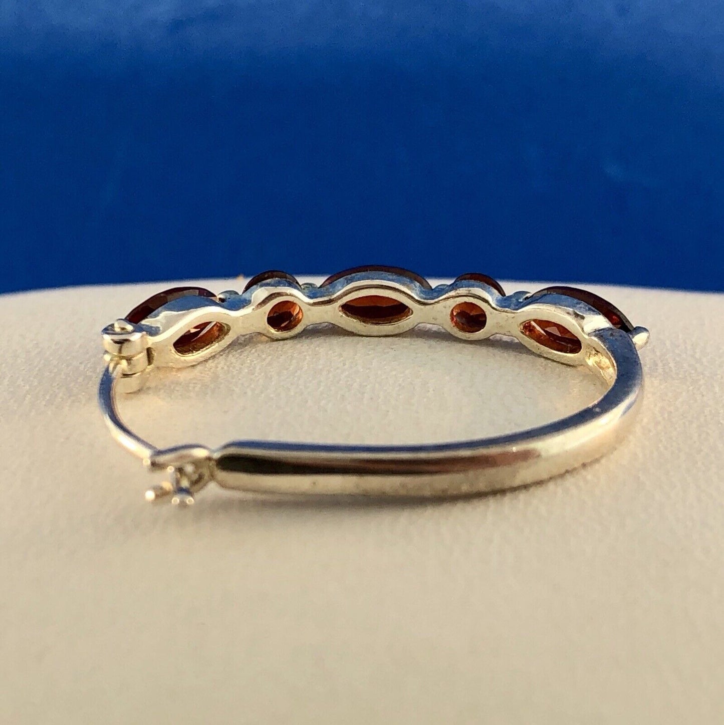 Designer Sterling Silver 925 Garnet January Anniversary Occasion Hoop Earrings