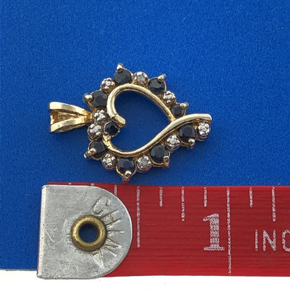 FAS 925 Sterling Silver Vermeil Sapphire Diamond September Sweetheart Pendant