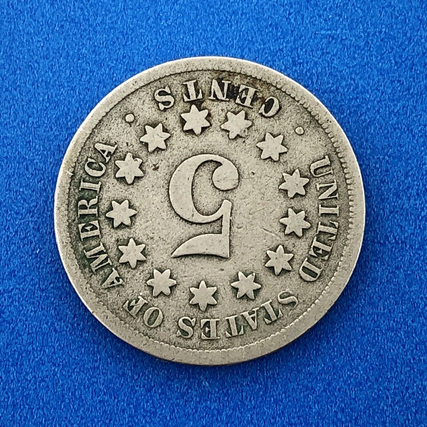 1868 P Shield Nickel Variety 2 Scarce Rare Better Key Philadelphia Mint Coin