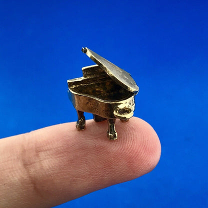 Vintage Wells Sterling Silver 925 Gold Wash Grand Baby Piano Movable Charm