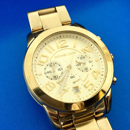 Michael Kors Unisex MK5726 The Mercer Gold Chronograph Bracelet Wrist Watch Runs