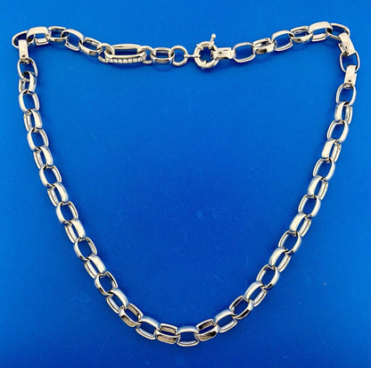 Swarovski Crystal Silver Tone Crystal Cuban Link Statement Chain Necklace