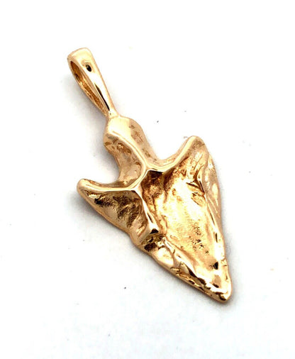 Estate 14K Yellow Gold Arrow Head Pendant