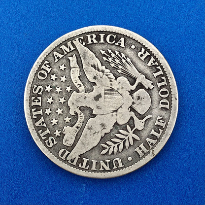 1909 P Silver Barber Half Dollar Better Key Date New Orleans Coin Rare Scarce