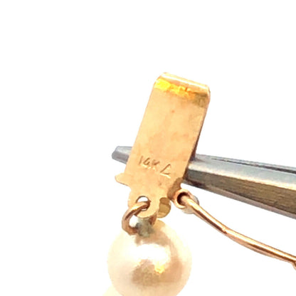 Designer 14K Yellow Gold Flower Clasp Hand Knotted Pearl Bead Bracelet