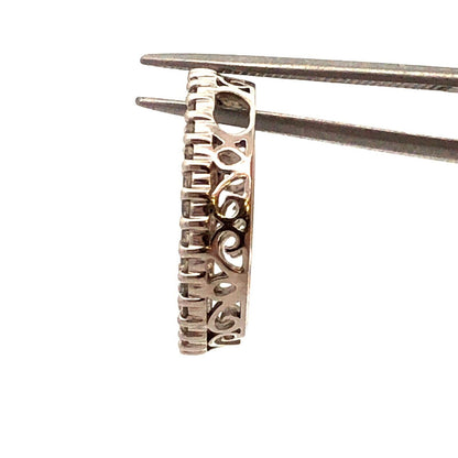 Designer JX 14K White Gold Round Diamond Eternity Anniversary Pendant