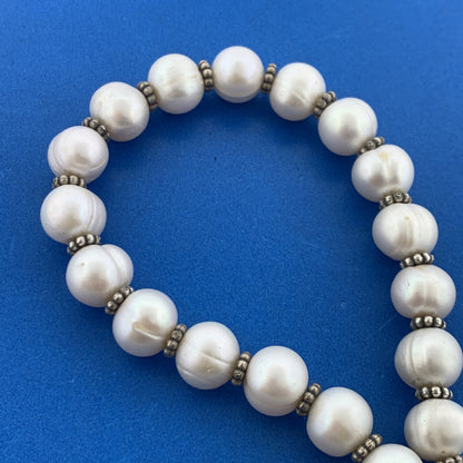 Honora Sterling Silver Freshwater White Pearl June Bridal Anniversary Necklace