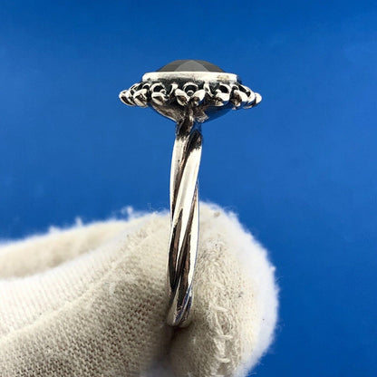 Authentic Pandora Sterling Silver Green Amethyst Inspired Blooms Ring 190620GAM