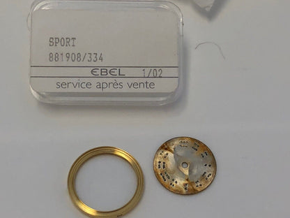 Authentic Ebel 18k Gold Bezel with Sapphire Crystal And Gold Tone Face Plate NIB