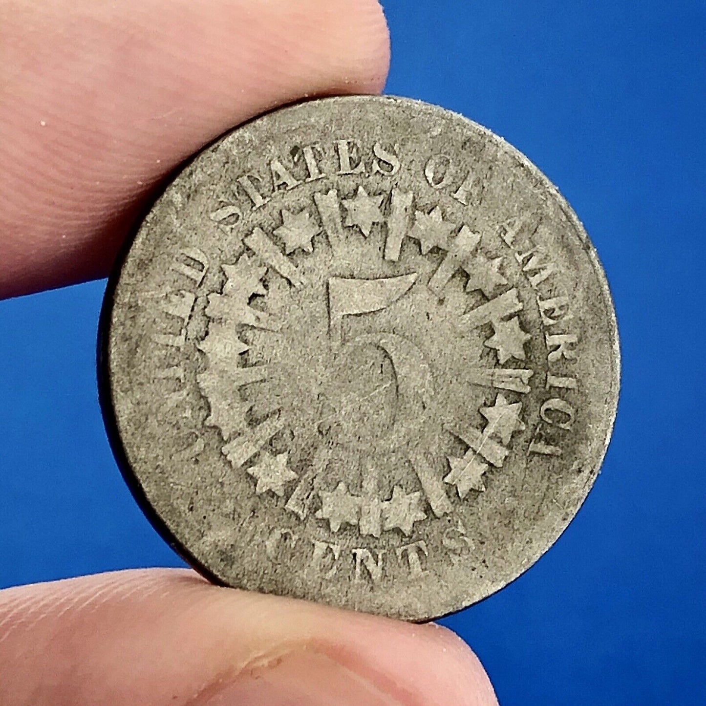 1866 P Shield Nickel Variety 1 With Rays Better Key Rare Philadelphia Type Coin