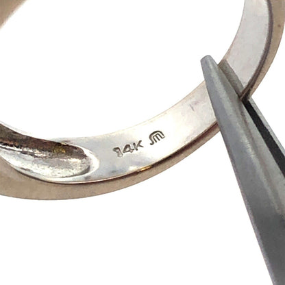 Designer 14K White Gold Multi Gemstone Diamond Mother's Anniversary Band Ring