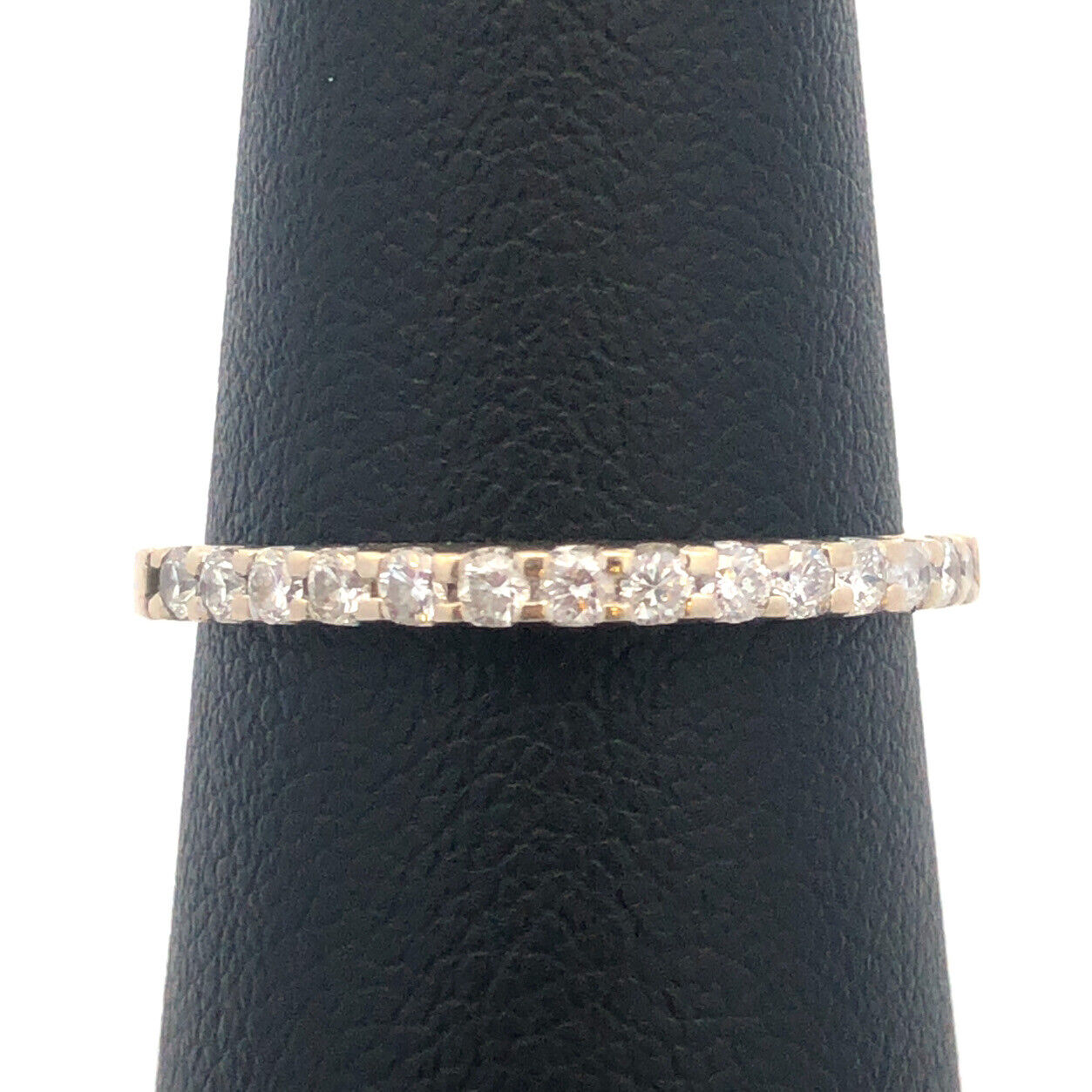 Designer 14K White Gold Diamond Wedding Anniversary Stackable Band Ring