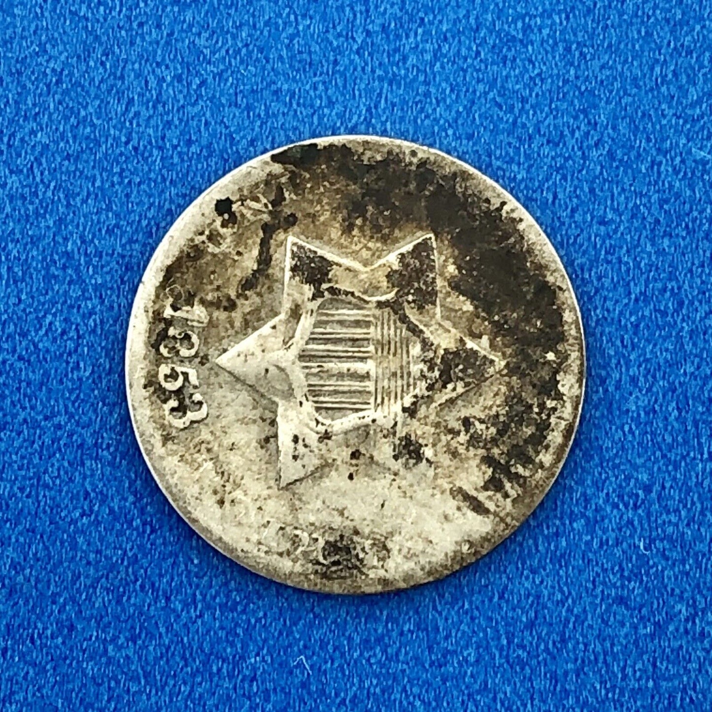1853 P 3 Cent Silver Three Cent Piece 3c Trime Better Key Philadelphia Mint Coin