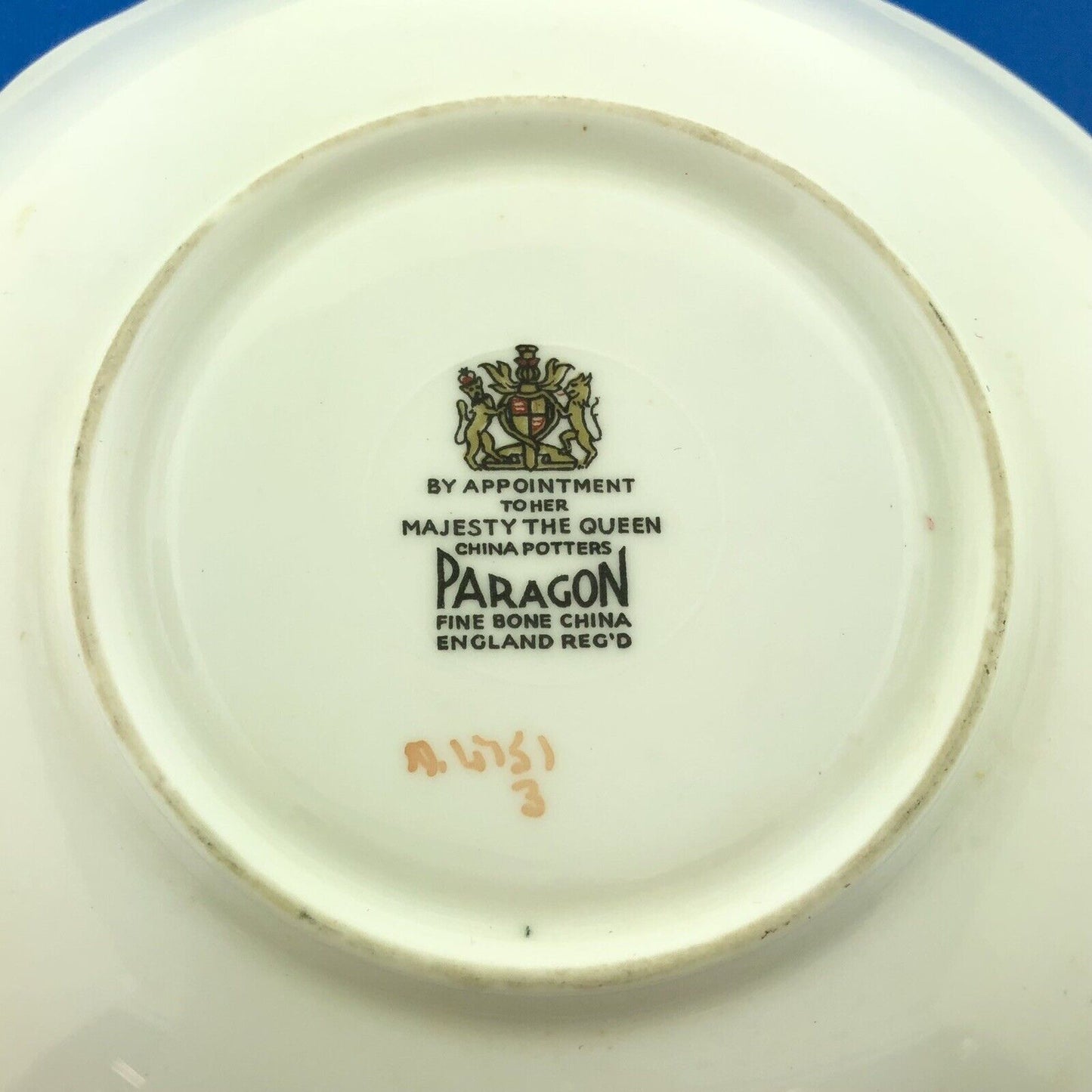 Paragon By Appointment English Bone Burgundy Gold Floral Tea Cup/Saucer