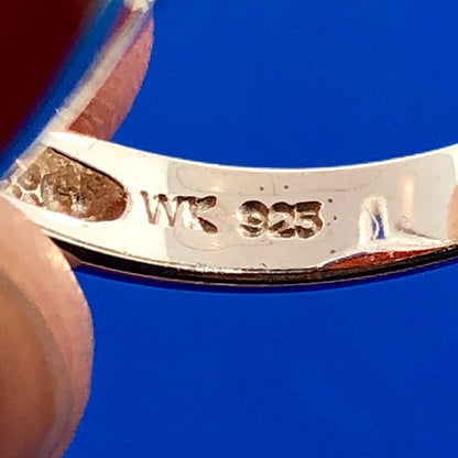 Designer Whitney Kelly WK 925 Sterling Silver Carnelian Solitaire Statement Ring