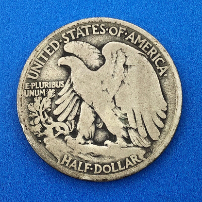 1920 D Walking Liberty Silver Half Dollar 50c Better Key Scarce Denver Mint Coin