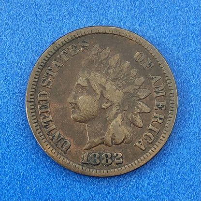 1882 Indian Head One Cent Penny Type 3 Bronze Better Key Philadelphia Coin