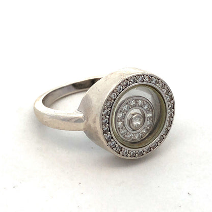 Designer STS 925 Sterling Silver Round Cubic Zirconia CZ Infinity Size 8 Ring