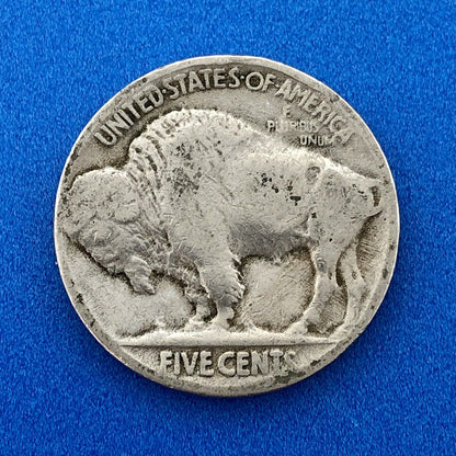 1921 P Indian Head Buffalo Nickel 5c Mixed Date Mint Mark Four Coin Lot