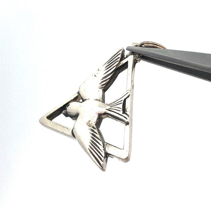 Designer Creed 925 Sterling Silver Peace Dove Holy Trinity Religious Pendant