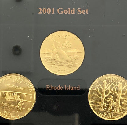 2001 P D State Quarter Collection Platinum Gold Philadelphia Denver 20 Coin Lot