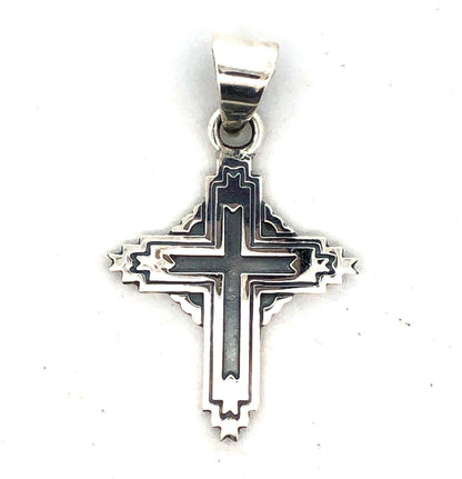 Vintage Taxco Mexico 925 Sterling Silver Textured Cross Pendant