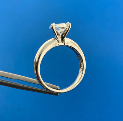 Designer SW Sterling Silver 1.5tcw CZ Cubic Zirconia Pear Engagement Style Ring