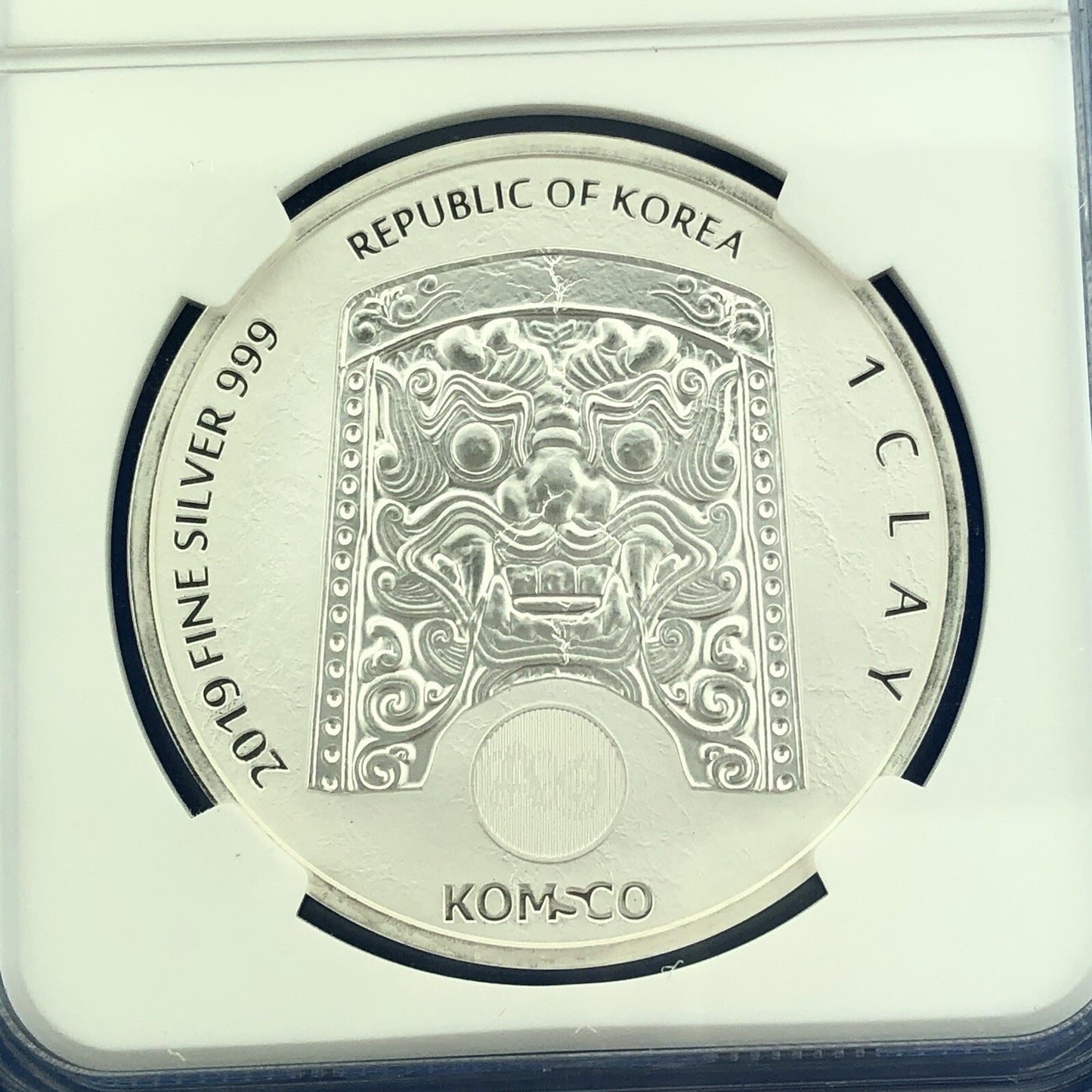 2019 NGC MS69 South Korea Chiwoo Cheonwang 1 Clay .999 Fine Silver Medal