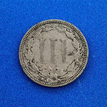 1873 P Nickel Three Cent Piece 3c Better Key Philadelphia Coin Very Good VG