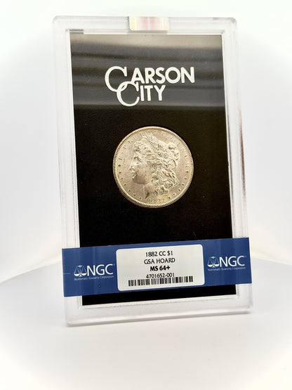 1882 CC Morgan Silver Dollar GSA Better Key Carson City NGC MS64+ Mint Coin