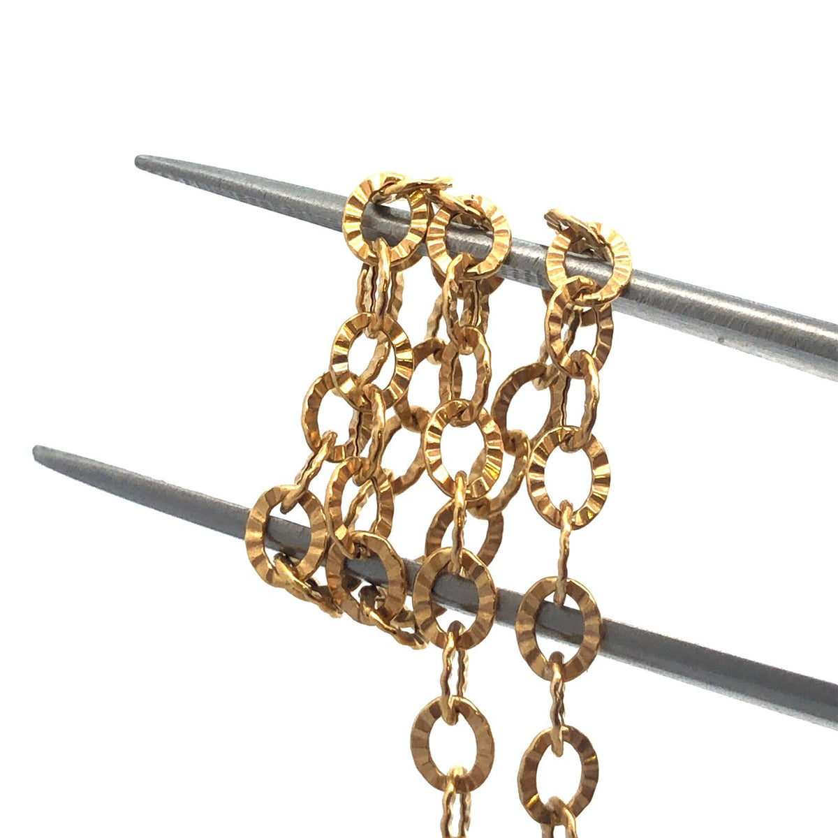 Michael Anthony MA Italy 10K Yellow Gold Textured Oval Link Chain Necklace