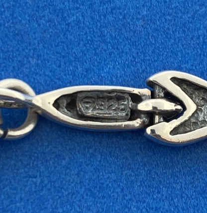 Designer 925 Sterling Silver Marcasite X O Balinese Style Tennis Bracelet