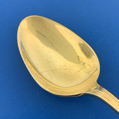 Tiffany & Co Vermeil Gold Washed Sterling Silver 925 Audubon Large Serving Spoon