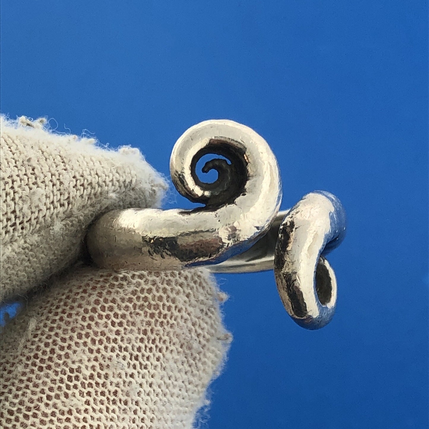 Mignon Faget 925 Sterling Silver Sea Collection Spiral Shell Ring