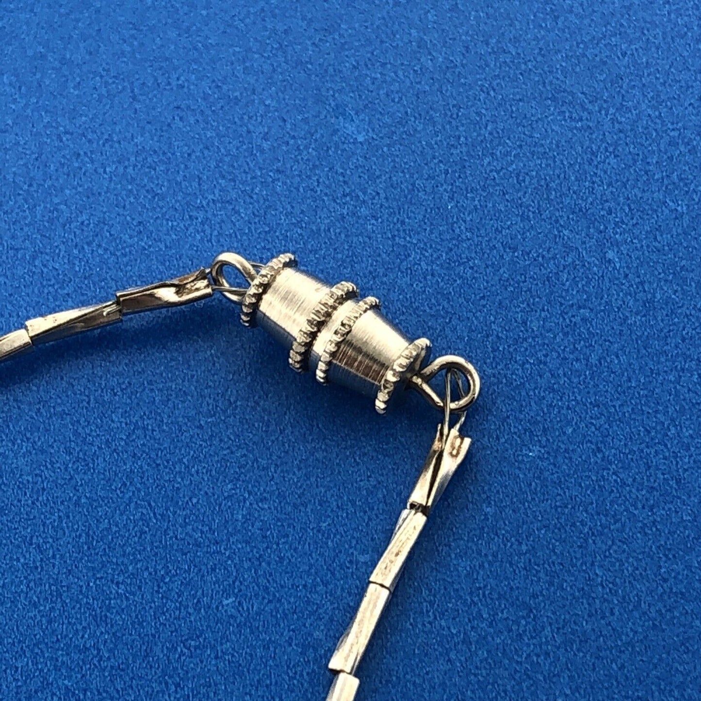 Stunning Sterling Silver 925 White Abalone Shell Twin Bird 6.75" Small Bracelet