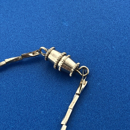 Stunning Sterling Silver 925 White Abalone Shell Twin Bird 6.75" Small Bracelet