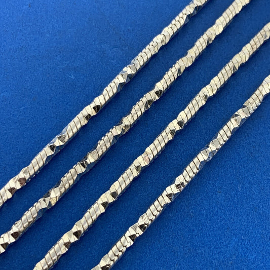 Designer Milor Italy Sterling Silver 925 Fancy Diamond Snake Design Necklace