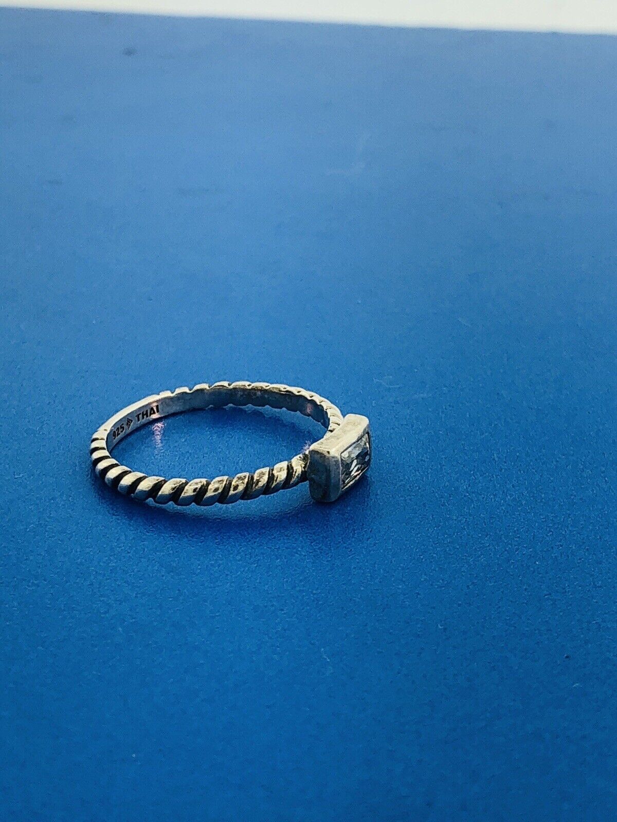 Vintage Silpada Sterling Silver 925 White Topaz Stackable Band Ring