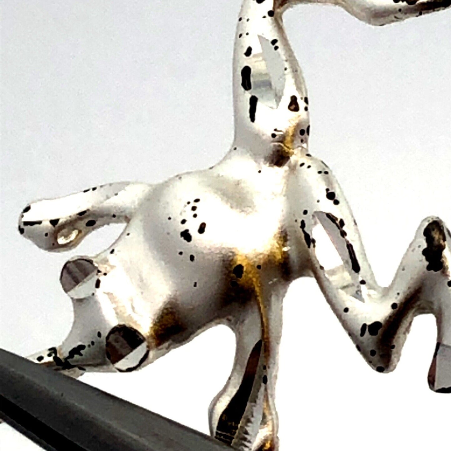 Designer Vintage 925 Sterling Silver Jumping Frog Amphibian Pendant