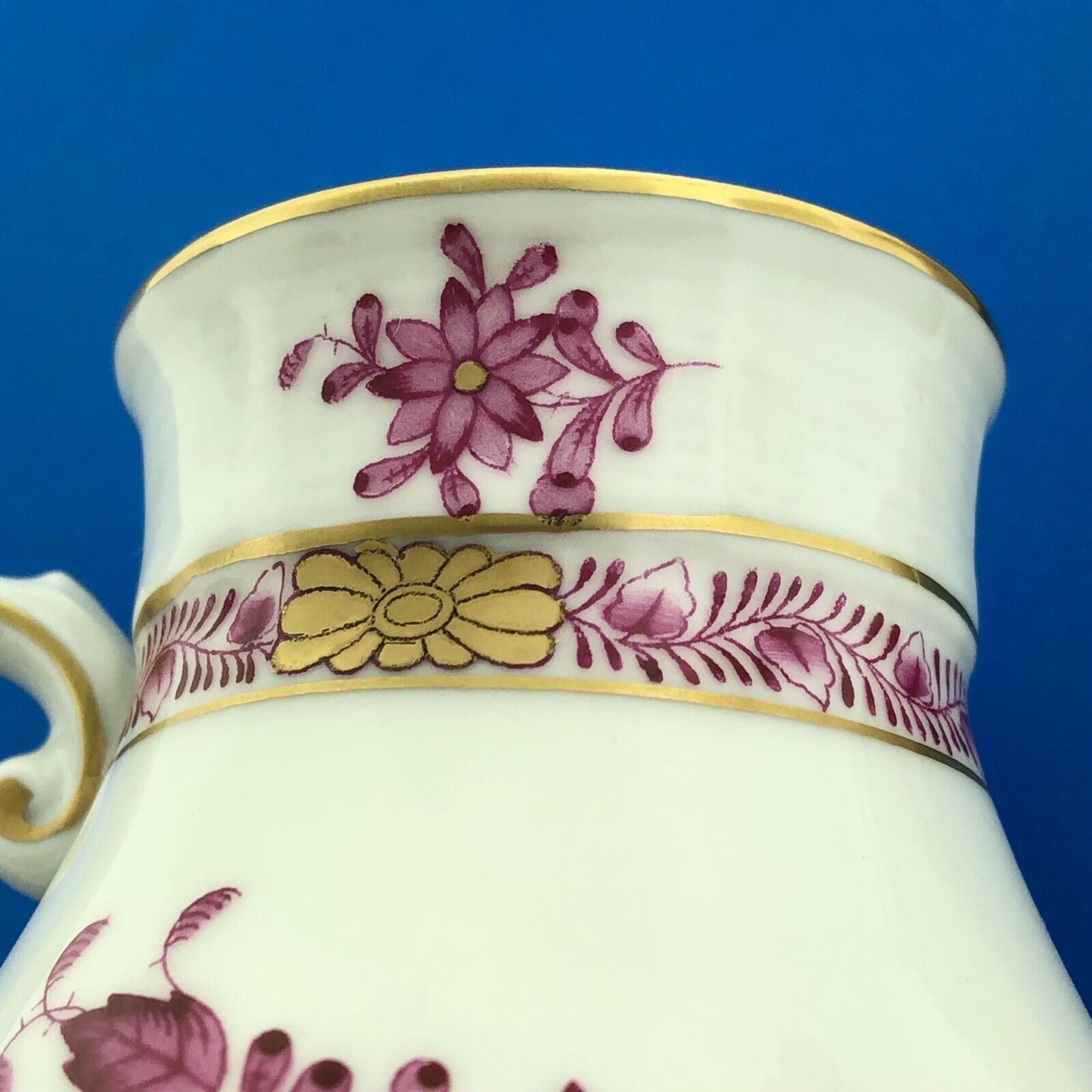 Vintage Herend Hugary Raspberry Chinese Bouquet Apponyi 4 Cup Coffee Pot w/Lid