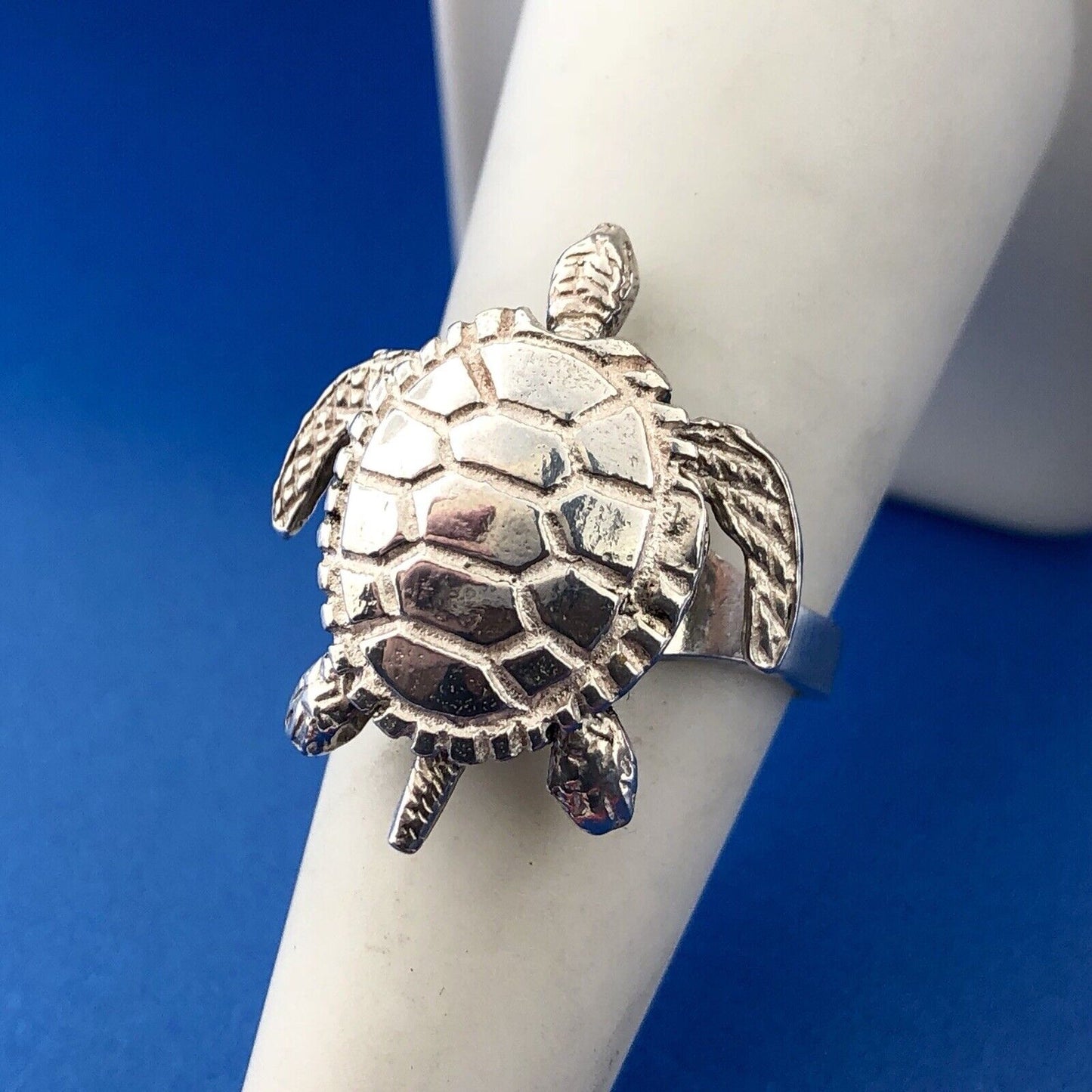 Designer Sterling Silver 925 Swimming Sea Turtle Movable Fashion Ring