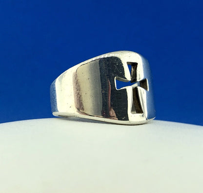 James Avery Sterling Silver 925 Wide Crosslet Designer Size 4.75 Cross Ring