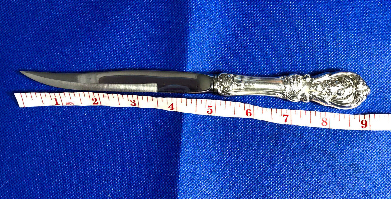 Vintage Reed & Barton Mirror Stele Sterling Silver Handle Francis I Steak Knife