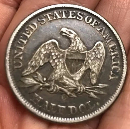 1858 O Silver Seated Liberty Half Dollar 50c Strong XF 90% Silver Scarce Coin