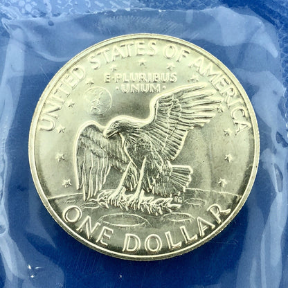 1973 S $1 Silver Eisenhower Gem Uncirculated Key Date 40% Coinage OMP Blue Env