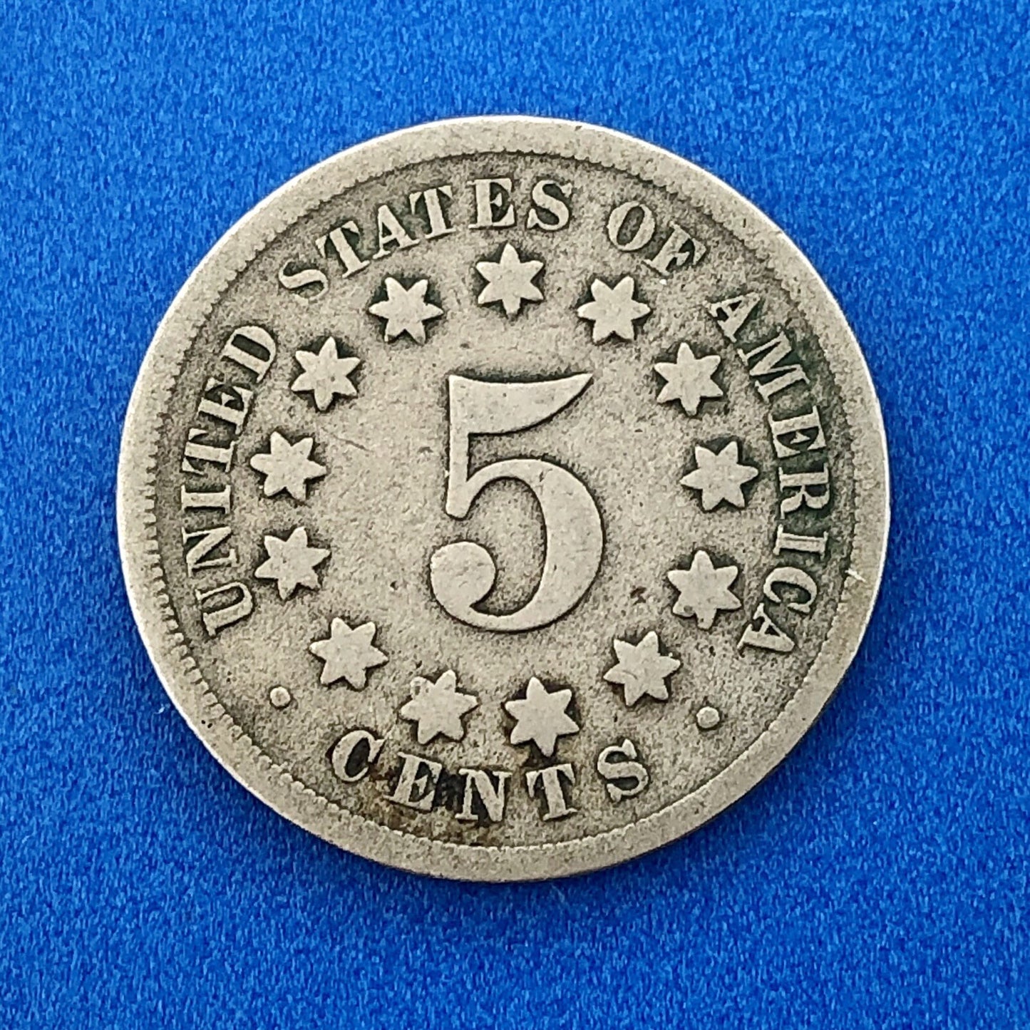 1868 P Shield Nickel Variety 2 Scarce Rare Better Key Philadelphia Mint Coin