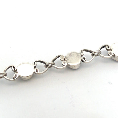 Vintage 925 Sterling Silver Pearl Tahitian Pearl Tennis Bracelet
