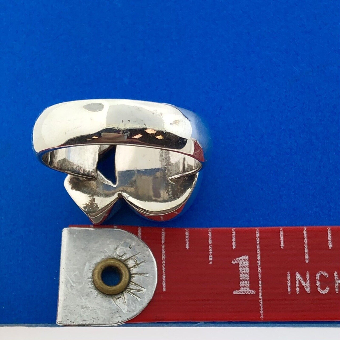 Gorgeous Modernist Sterling Silver 925 Amber Garnet Moonstone Ring Size 7.75
