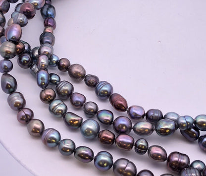 Honora Collection Iridescent Peacock Baroque Pearl 79" Statement Necklace NWT